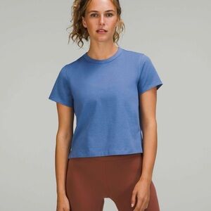 44. lululemon classic Short Sleeve Crew Crop Periwinkle